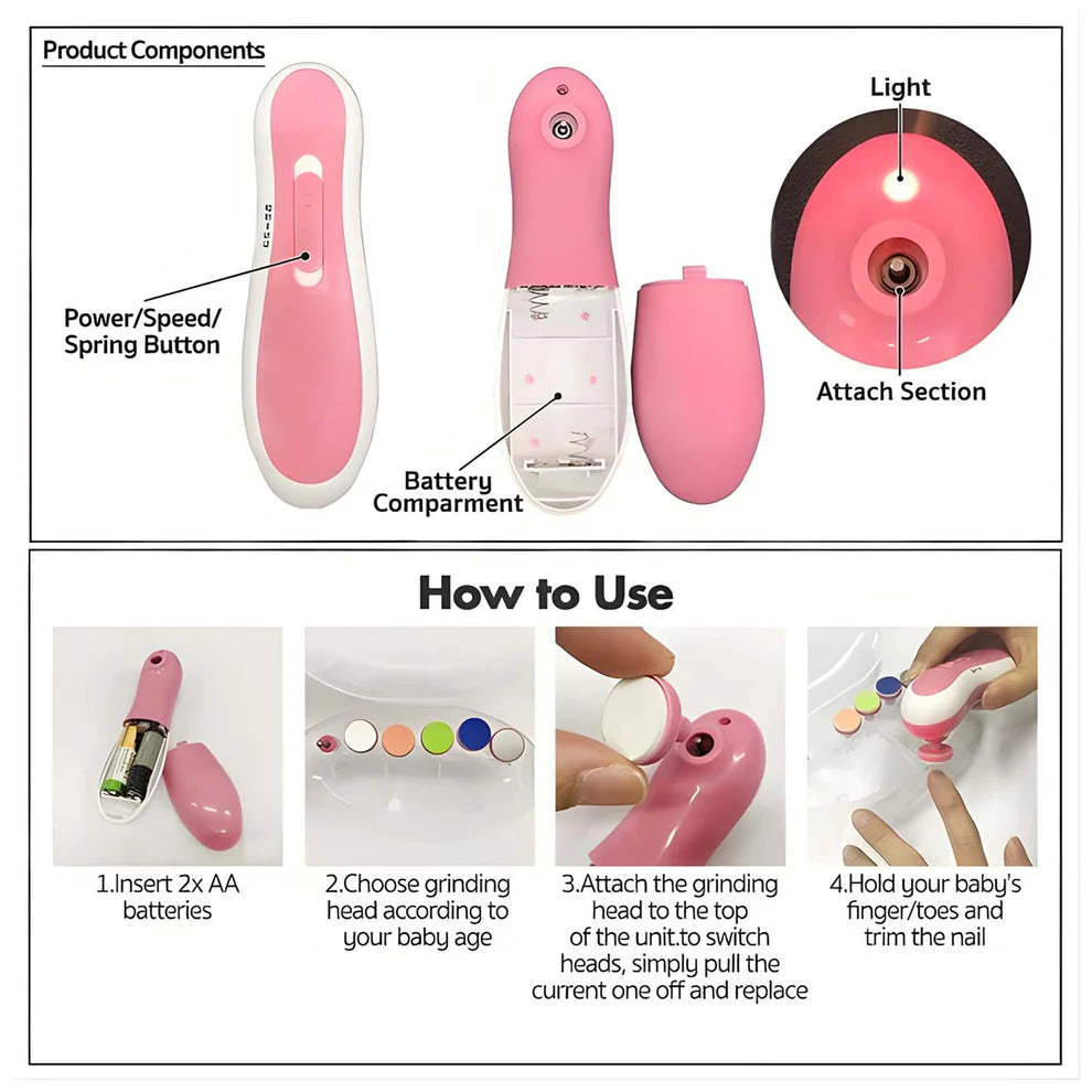 Electric Baby Nail Trimmer Kit